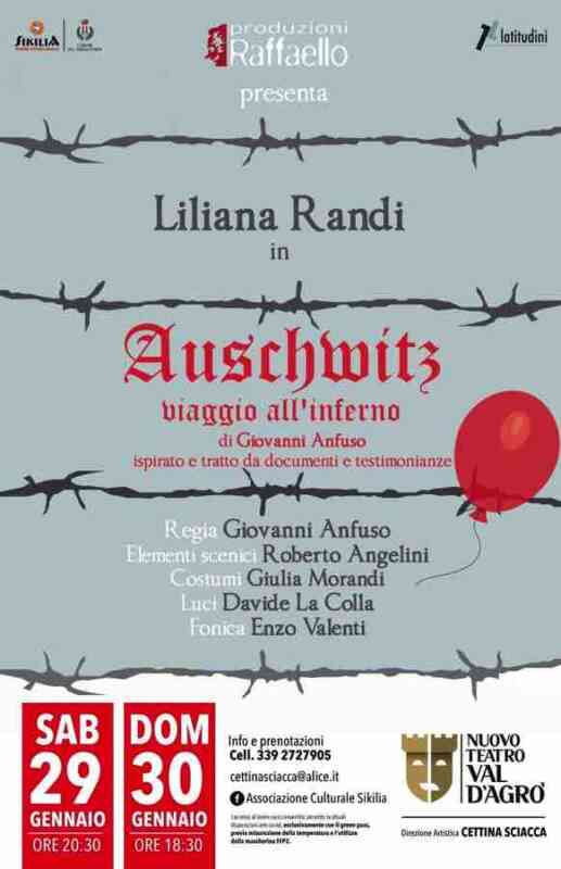 Giorno della Memoria: monologo “Auschwitz: viaggio all’inferno” di Giovanni Anfuso