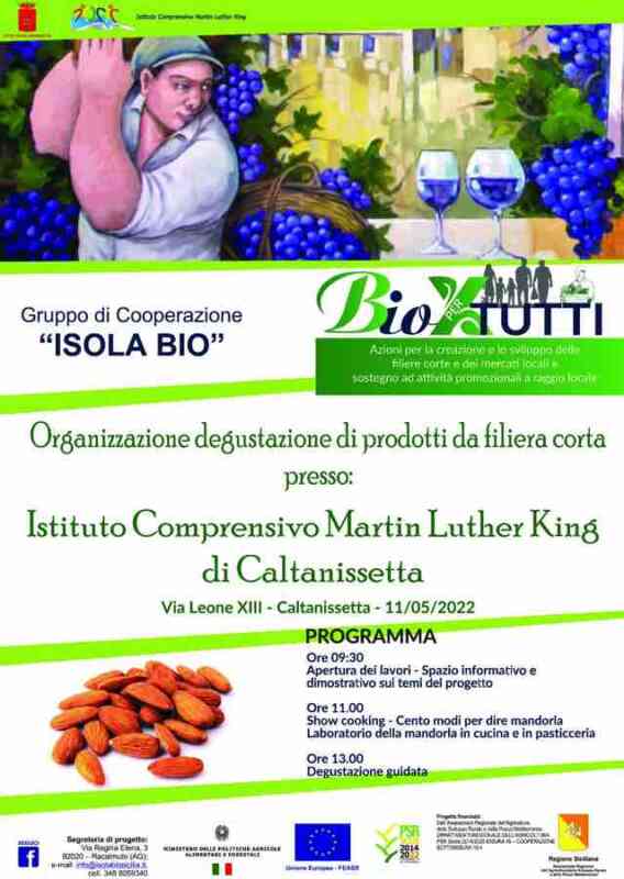 “Bio per tutti” fa tappa all’istituto Luther King a Caltanissetta
